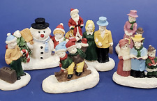 7 Vintage Miniature Figurines Grandeur Noel? Victorian Village Caricatures picture