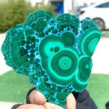 194G Natural Chrysocolla/Malachite transparent cluster rough mineral sample picture