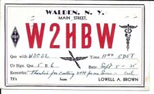 QSL  1935 Walden NY    radio card picture