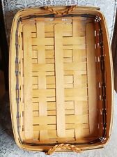 Rare Longaberger 1999 Collectors Club Hostess Serving Tray Basket 2 Liner Fabric picture