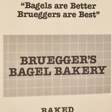 1980s Bruegger's Bagel Restaurant Menu Broomfield Street Boston Massachusetts picture