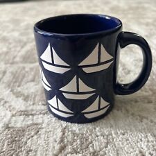 Sailboat Coffee Mug Waechtersbach W. Germany Blue Ceramic Nautical Design Cup picture