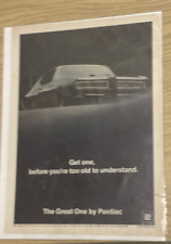 Vintage 1968 Pontiac GTO Car Print Ad Man Cave Wall Art picture