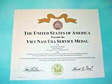 Viet Nam Vietnam Era Medal Certificate Army Navy Air Force USMC Coast Guard picture