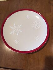 Longaberger Falling Snow Platter picture