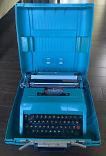 Olivetti Studio 45 Manual Typewriter w/ Case Turquoise Made in Spain picture