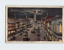 Postcard Seneca St. By Night, From Hotel Seneca, Geneva, New York picture