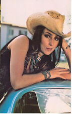 CHER WITH COWBOY HAT-  CELEBRITY ON POSTCARD(CL10*) picture
