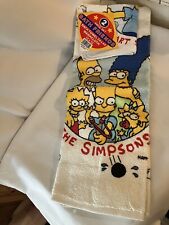 NWT The Simpsons Family Vintage Bath Towel Washcloth 2 Piece Set Deadstock 1990 picture