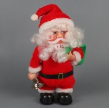 Vintage Santa Claus with bell Figure Mechanical Toy NOT WORKING Plastic face picture
