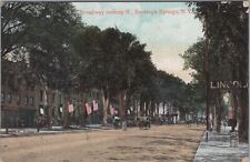 Broadway Looking North Saratoga Springs New York Postcard picture