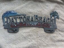 OEM 1950'S DAYTONA BEACH WORLDS FAMOUS BEACH License Plate Topper FORD CHEVROLET picture