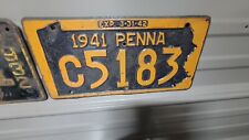 1941 pennsylvania license plate C5183 picture