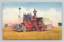 FARMING Self Propelled HOLT Harvester 3346 Antique Postcard 15 picture