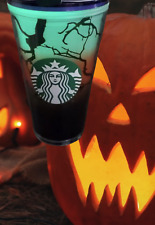 Starbucks Halloween 2022 Glow In The Dark 16 oz Cup Raven's Perch NO STRAW picture