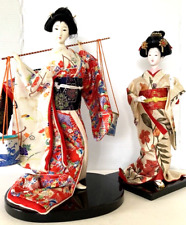 Lot of two vintage Japanese Geisha  dolls picture