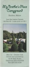 My Brother's Place Campground, Houlton, Maine brochure Vintage good shape picture
