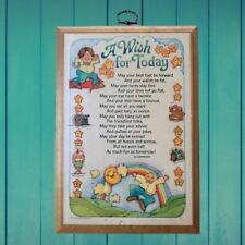 1980 Vintage Hallmark A Wish For Today Poem Wall Plaque Home Decor Art picture