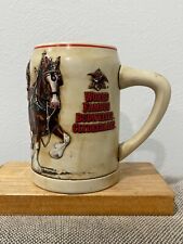 Anheuser Busch Beer Stein Staffel Stoneware W Germany Horseshoe Clydesdales picture