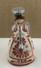 Vitg Studio Art  Pottery Angel, Metal Horn, Wings, Halo,signed  Rosario Jose '97 picture