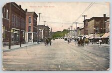 Marshall MI Get Sodas on State St~Groninger~Buggies~Baptist Church~Shops~c1910 picture