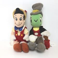 Disney Store Pinocchio & Jiminy Cricket 8” Mini Bean Bag Plush VNTG. Collectible picture
