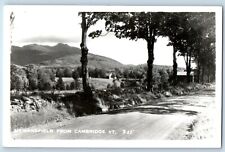 Cambridge Vermont VT Postcard RPPC Photo Mt. Mansfield Dirt Road c1950's Vintage picture