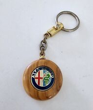 Classic Vintage Alfa Romeo Wood Key Chain Keychain NOS picture