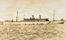 Antique Photo Postcard WW1 era Military Navy Ship Photograph RPPC WWI Picture picture