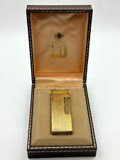 Vintage Dunhill Gold Plated Rollagas Cigarette Lighter w Original Box picture