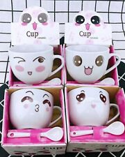 Set of 4 Ceramic Smiley Cups picture