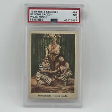 THE THREE 3 STOOGES 1959 Fleer #84 Strong Backs Weak Minds PSA 7 NEAR MINT picture