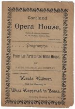 Cortland Opera House NY 1902 Theater Program Maude Hillman Local Advertising picture