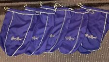 Lot Of 5 Crown Royal Purple 1.75L Drawstring Bags 12in  picture