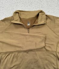 Halys PCU Level 2 Pullover Men's Medium Brown Waffle Thermal 1/4 Zip Military picture