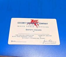 Vintage SOCONY-VACUUM OIL COMPANY SAFETY AWARD picture