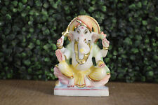 5.5 Inches Marble Lord Ganesha Statue Figurine For Home Temple - Religious Idol picture