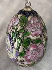 Turn of the Century Victorian Enameling Hand Decorated Egg 21st Century picture