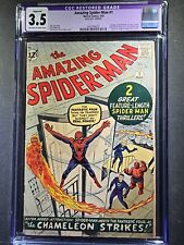 1963 AMAZING SPIDER-MAN #1 - 2nd Spiderman - FF - CGC 3.5 (apparent - trimmed) picture