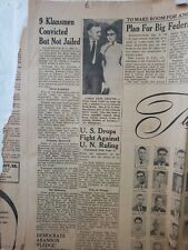 Vintage Tampa  Tribune Dec. 1954  Clark Gable, Democrats Abandon Pledge. Etc. picture