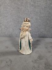 Vtg Little Prince of Peace Green Robe Porcelain 5” Figurine ~ Japan picture