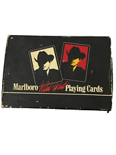 Vintage Marlboro Playing Cards 2 Decks Wild West Theme Cowboy Logo Cigarette picture