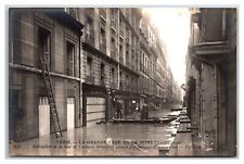 France French PARIS RPPC ~ Flood at RUE DE VERNEUIL VINTAGE Store front picture