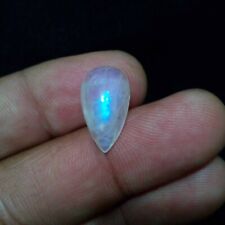 Outstanding Blue Rainbow Moonstone Cabochon 7.25 Crt Pear Shape Loose Gemstone picture