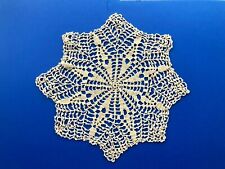 Vintage Hand Crocheted Doily Ivory 9.5