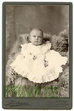 Cabinet Photo - Brooklyn, New York - Cute Baby Propped on Faux Fur - Nice Cond picture