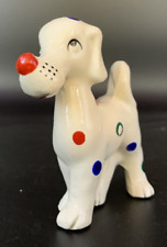 Vintage Dog Figurine Polka Dots Spotted Porcelain 3