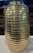 Vintage Large Solid Brass Vase Urn 4 Lbs picture