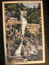 Vintage Linen Postcard Silver Cascade, Crawford Notch, White Mts. NH picture