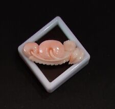 Pink Coral Carving Handmade Coral Sculpture Loose Carving Antique Stones 38 CTs. picture